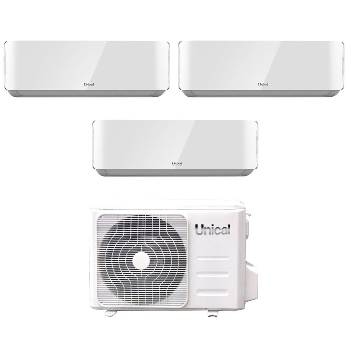 climatizzatore condizionatore unical trial split inverter serie air cristal 10_10_13 con kmx3 21he r 32 wi fi optional 10000_10000_13000