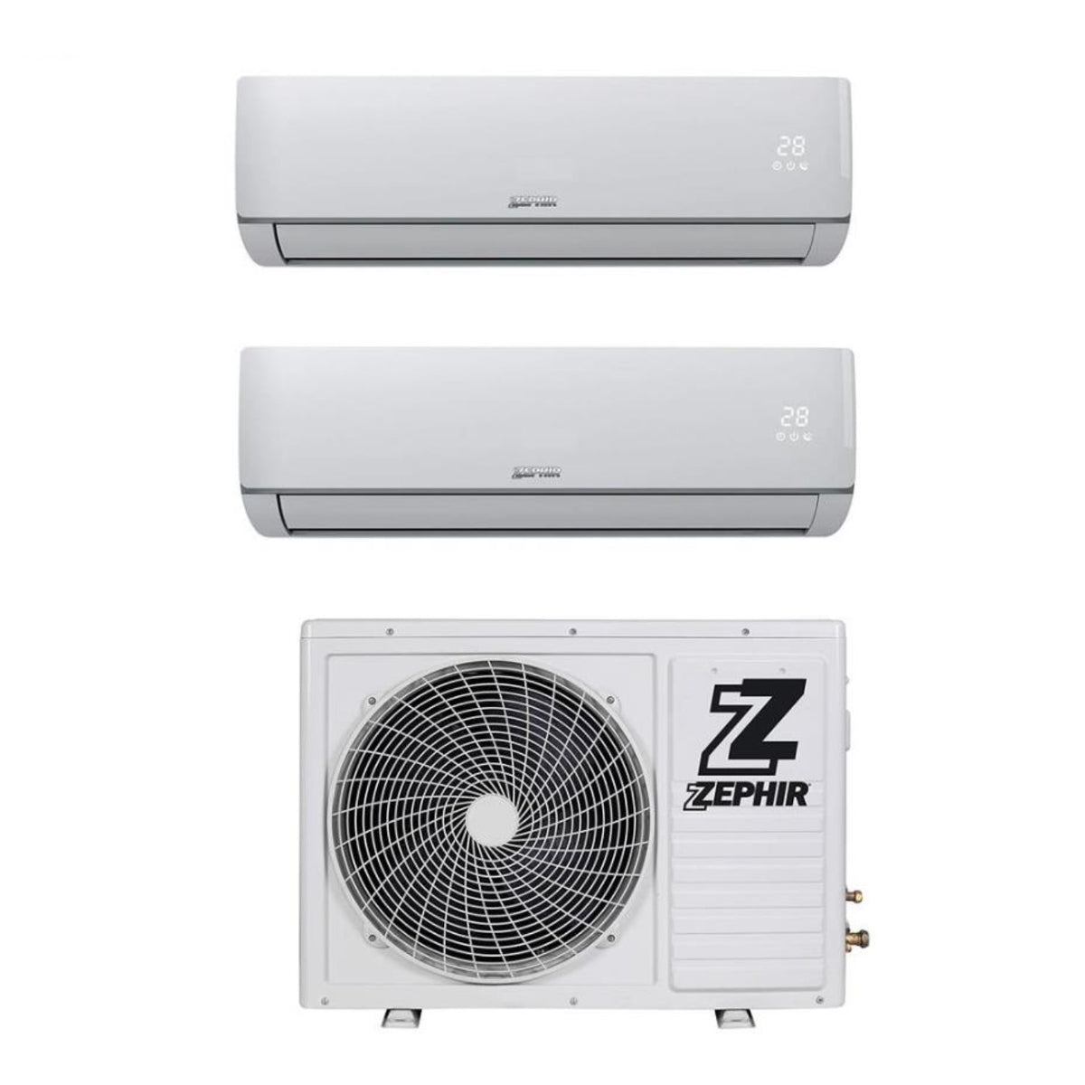 climatizzatore condizionatore zephir dual split inverter serie zda 9_9 r 32 9000_9000 novita
