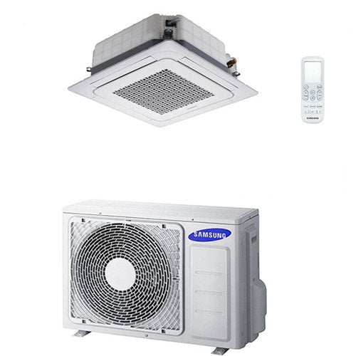 condizionatore climatizzatore monosplit samsung mini cassetta a 4 vie ac035fbndeh eu 12000 btu con comando wireless 4436