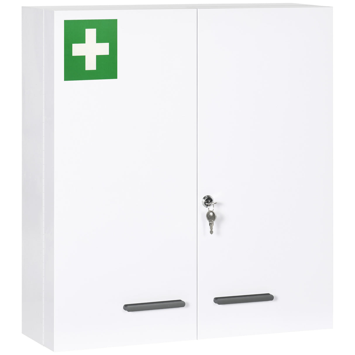 easycomfort easycomfort armadietto medicinali a 6 ripiani con serratura e 2 chiavi in acciaio 55x18x60 cm bianco