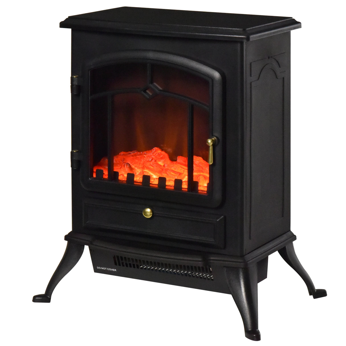 easycomfort easycomfort camino elettrico da terra con effetto fiamma potenza 1000w 2000w in abs e vetro 452854cm nero ean 8054111849036