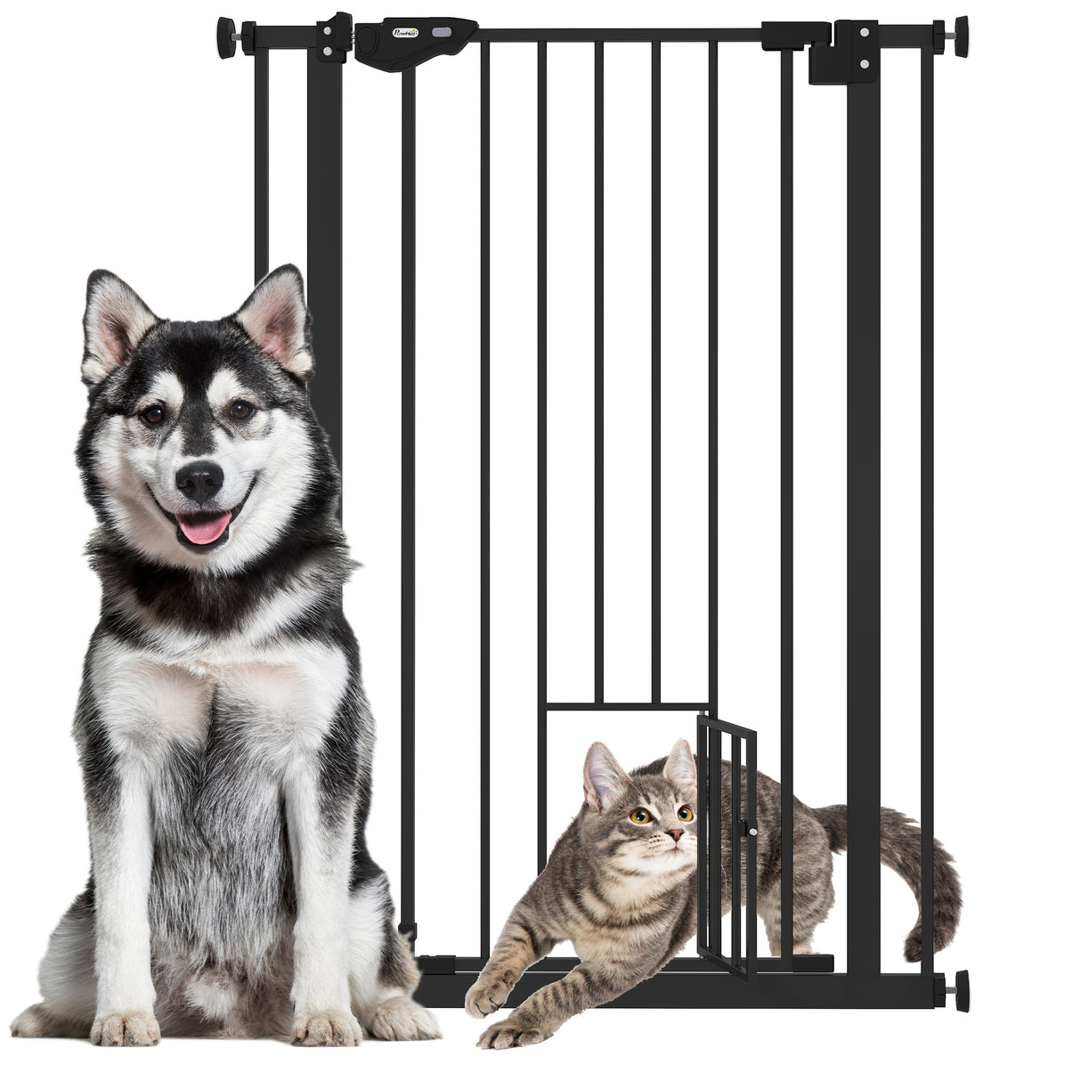 easycomfort easycomfort cancellino per cani regolabile alto con porta piccola e chiusura automatica 74 80x104cm nero