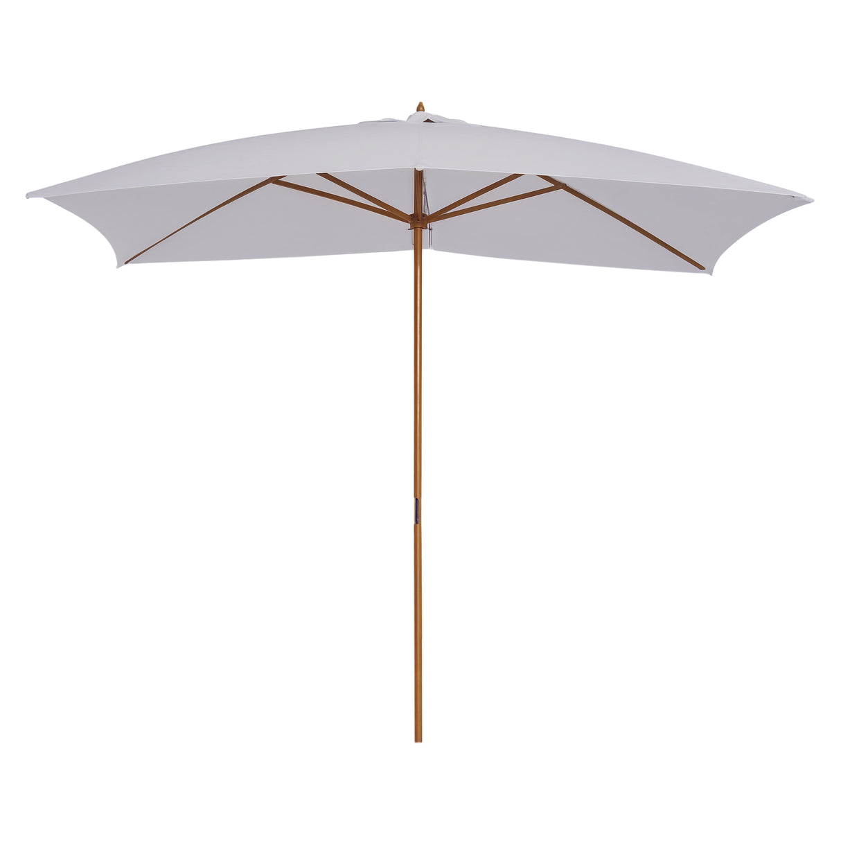 easycomfort easycomfort ombrellone m da giardino 2x3 in legno laccato con copertura rimovibile bianco