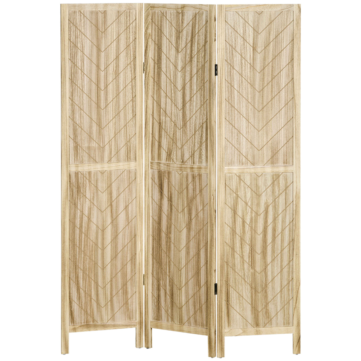 easycomfort easycomfort paravento da interno pieghevole a 3 ante a spina di pesce in legno 120x1 6x170 cm