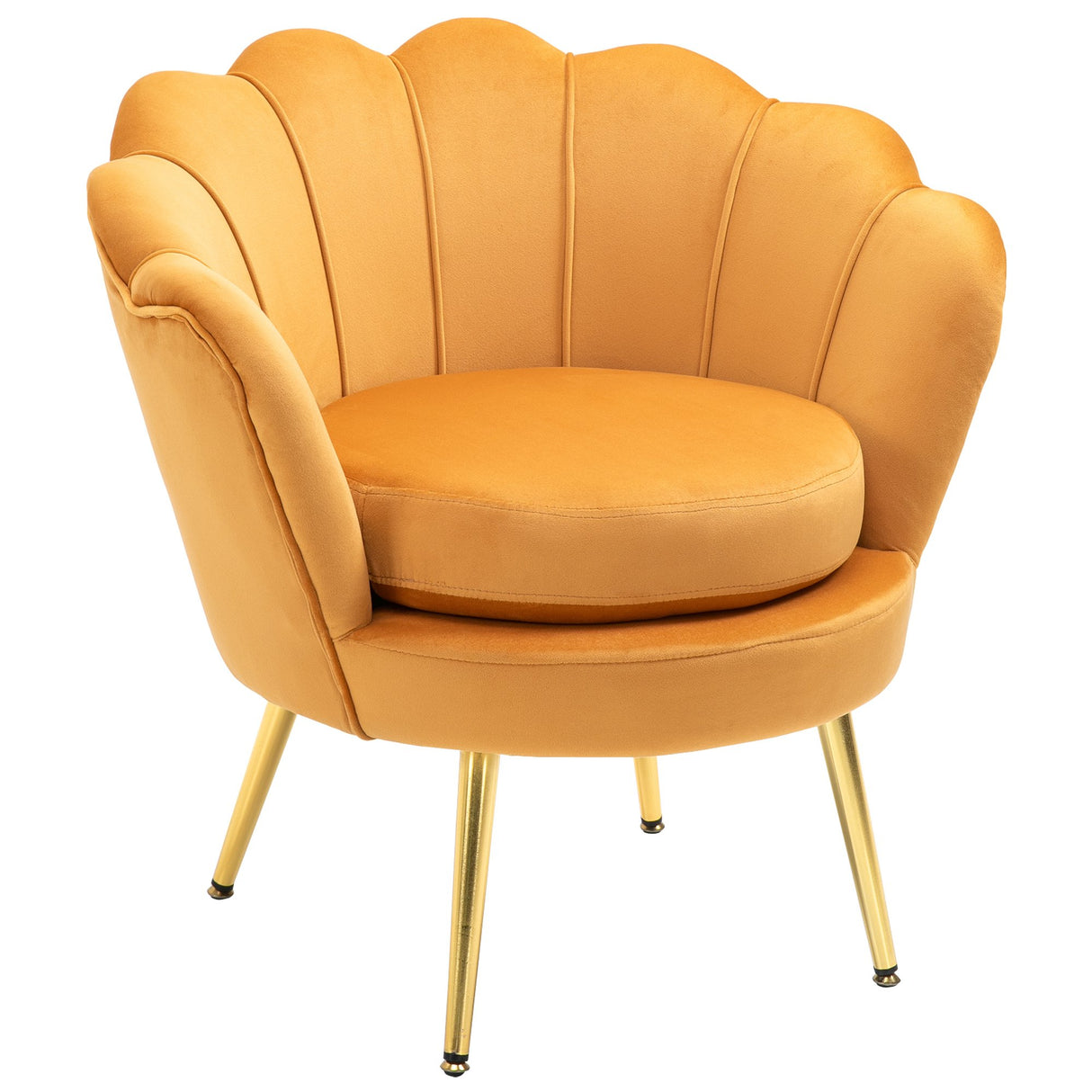 easycomfort easycomfort poltrona a conchiglia poltroncina vintage poltroncina da camera e salotto design elegante con schienale alto 76x67x74cm giallo ean 8055776910246