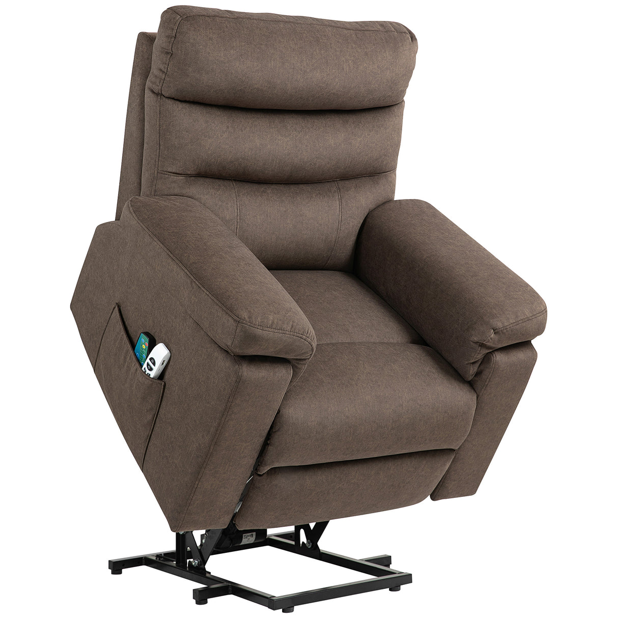 easycomfort easycomfort poltrona alzapersona reclinabile massaggiante e riscaldante con doppio motore marrone scuro