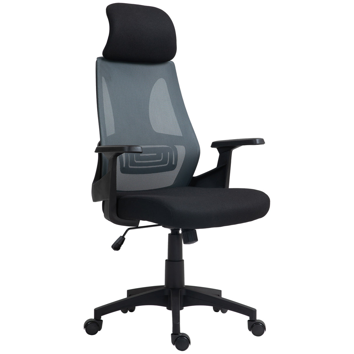 easycomfort easycomfort sedia da ufficio con supporto lombare e poggiatesta seduta girevole con altezza regolabile nero