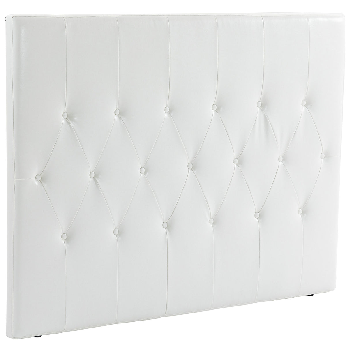 easycomfort easycomfort testiera letto matrimoniale imbottita con design a bottoni in pelle pu e mdf 160x7x120 cm bianco
