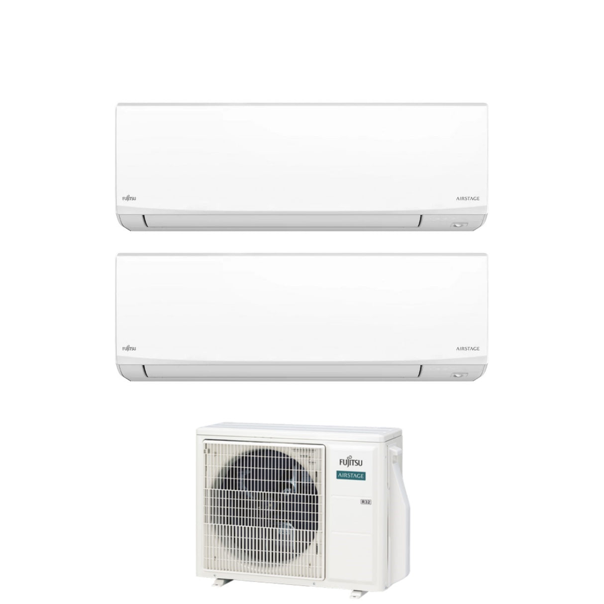 fujitsu condizionatore dual split fujitsu kj white 714 con aoeg18kbca2 r 32 wi fi integrato