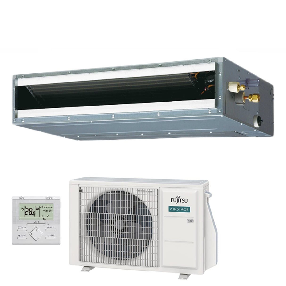 fujitsu condizionatore fujitsu canalizzabile bassa prevalenza serie kl 12000 btu arxg12kllap r 32 wi fi optional