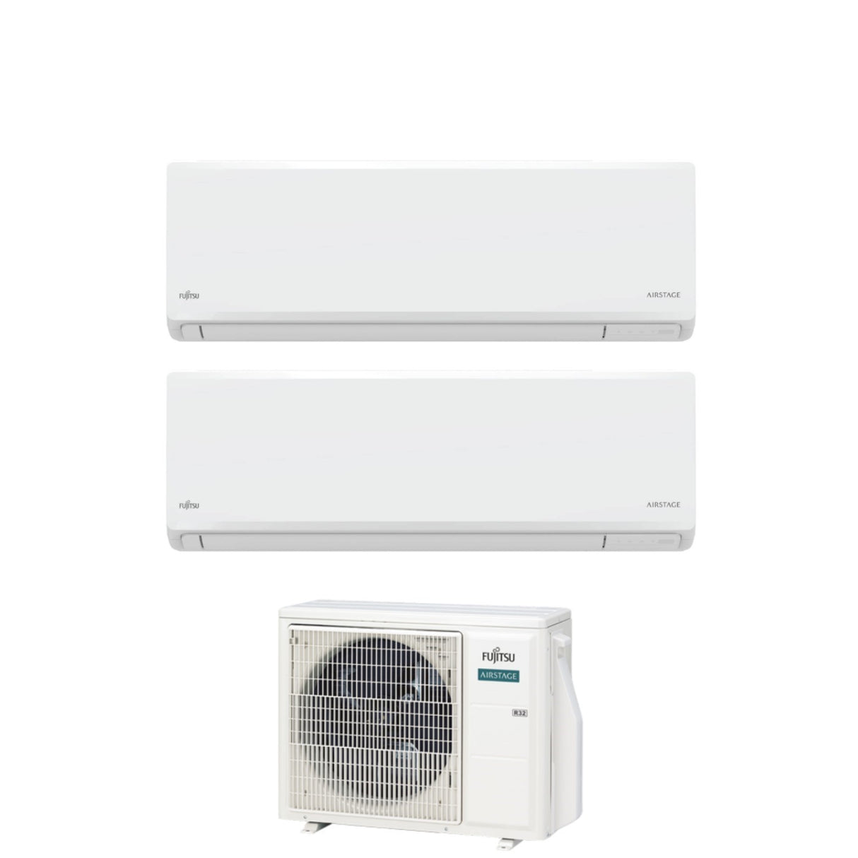 fujitsu condizionatore fujitsu dual split inverter kn airstage 1212 con aoeg18kbca2 r 32 wi fi integrato