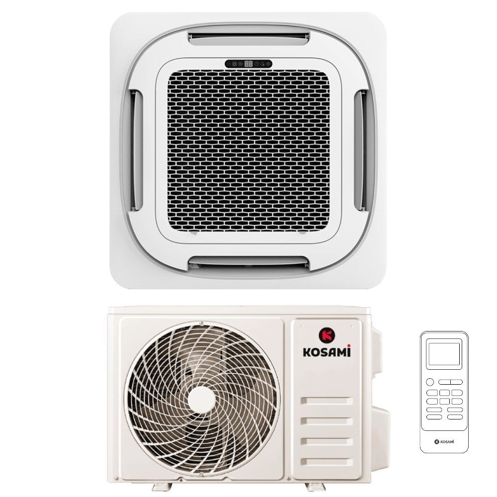 kosami condizionatore a cassetta kosami 36000 btu r 32 wi fi integrato con griglia e telecomando