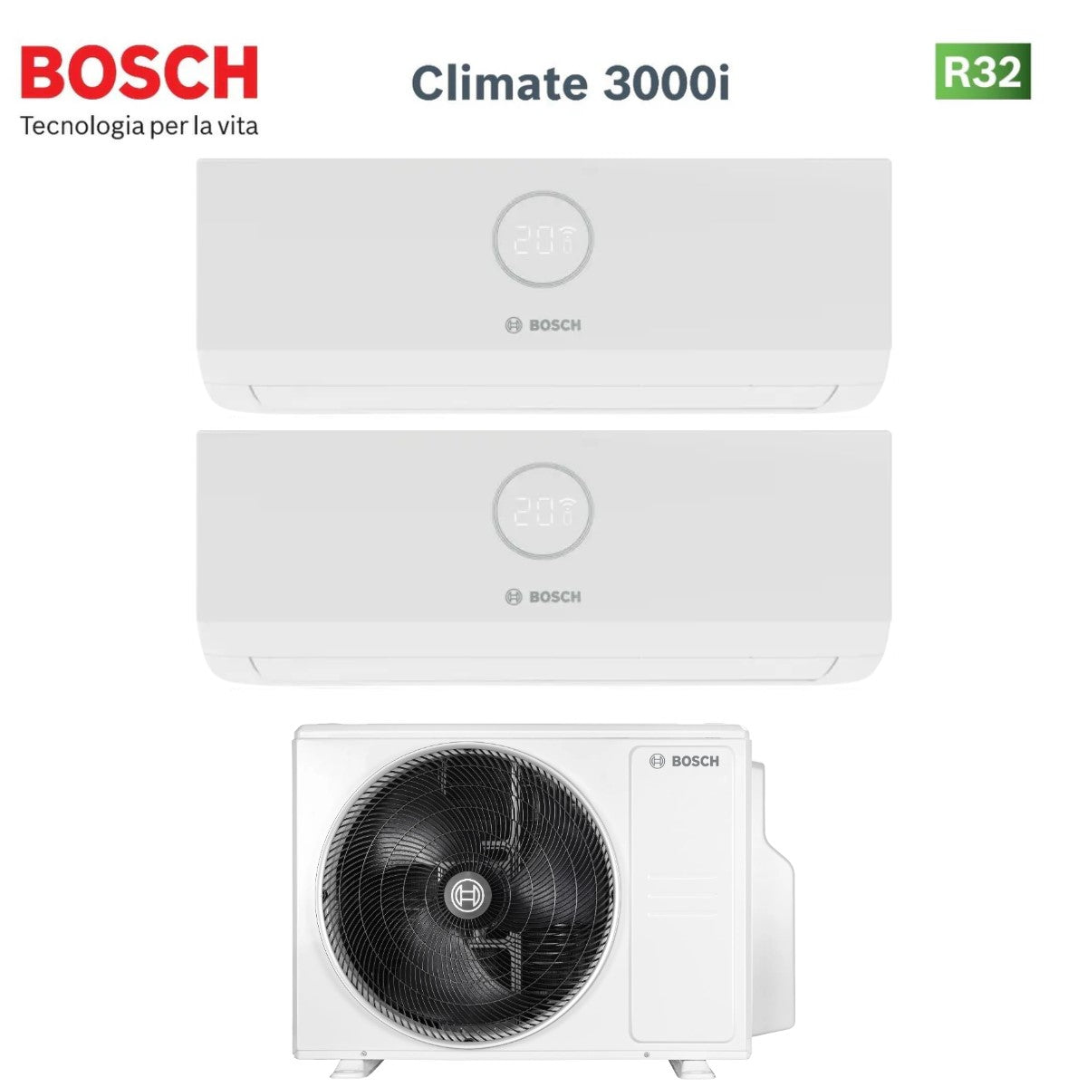 bosch climatizzatore condizionatore bosch quadri split inverter serie climate 3000i 99912 con cl5000m 824 e r 32 wi fi optional 90009000900012000
