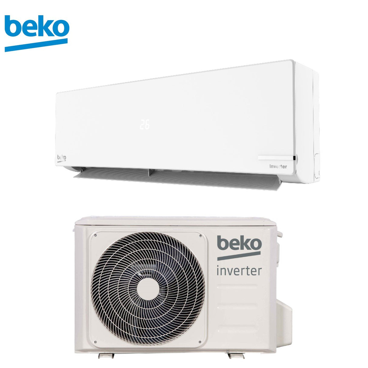 climatizzatore condizionatore beko inverter 9000 btu beupc120 beupc121 r 32 classe a__ a_