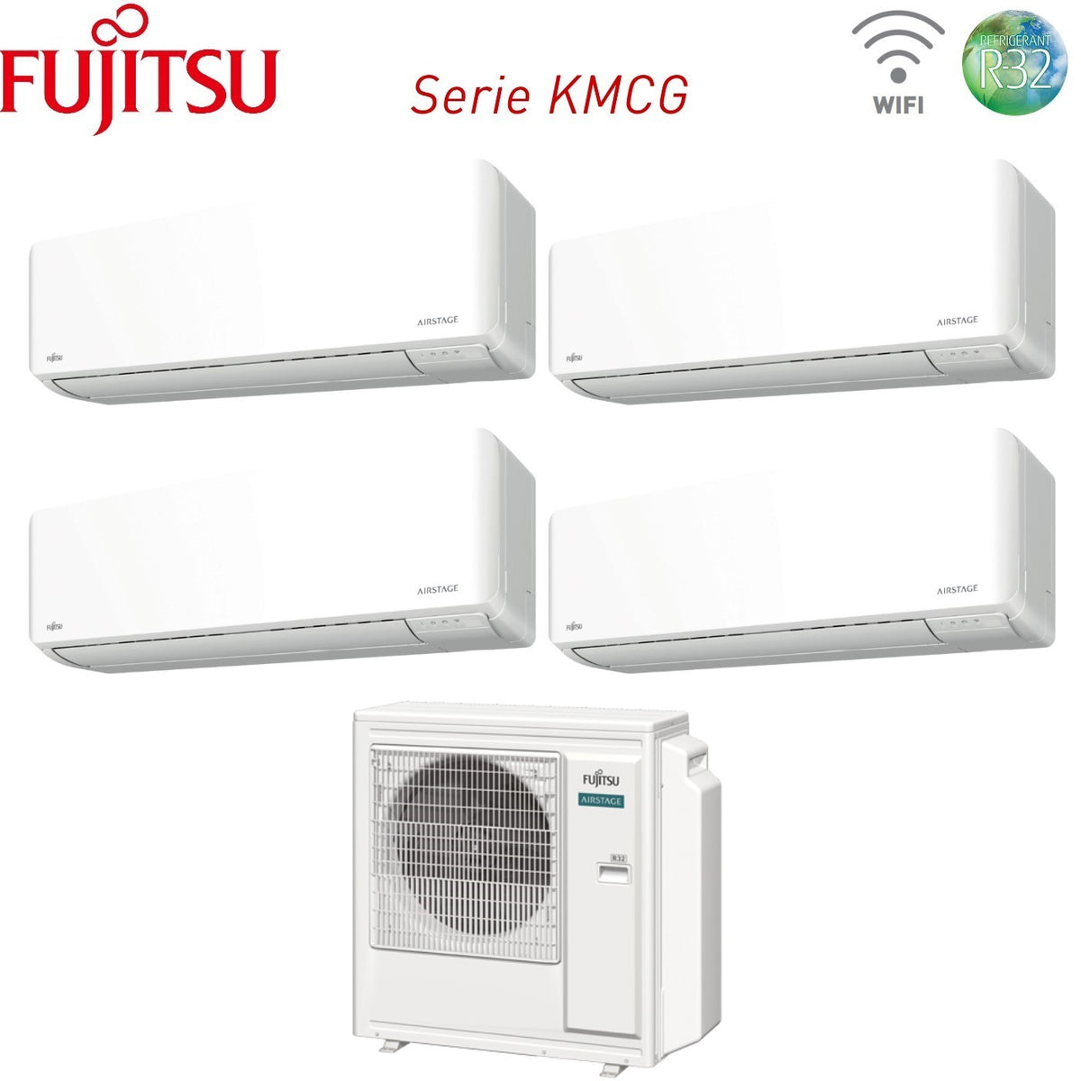 climatizzatore condizionatore fujitsu quadri split inverter serie km 7_9_9_9 con aoyg30kbta4 r 32 wi fi integrato 7000_9000_9000_9000