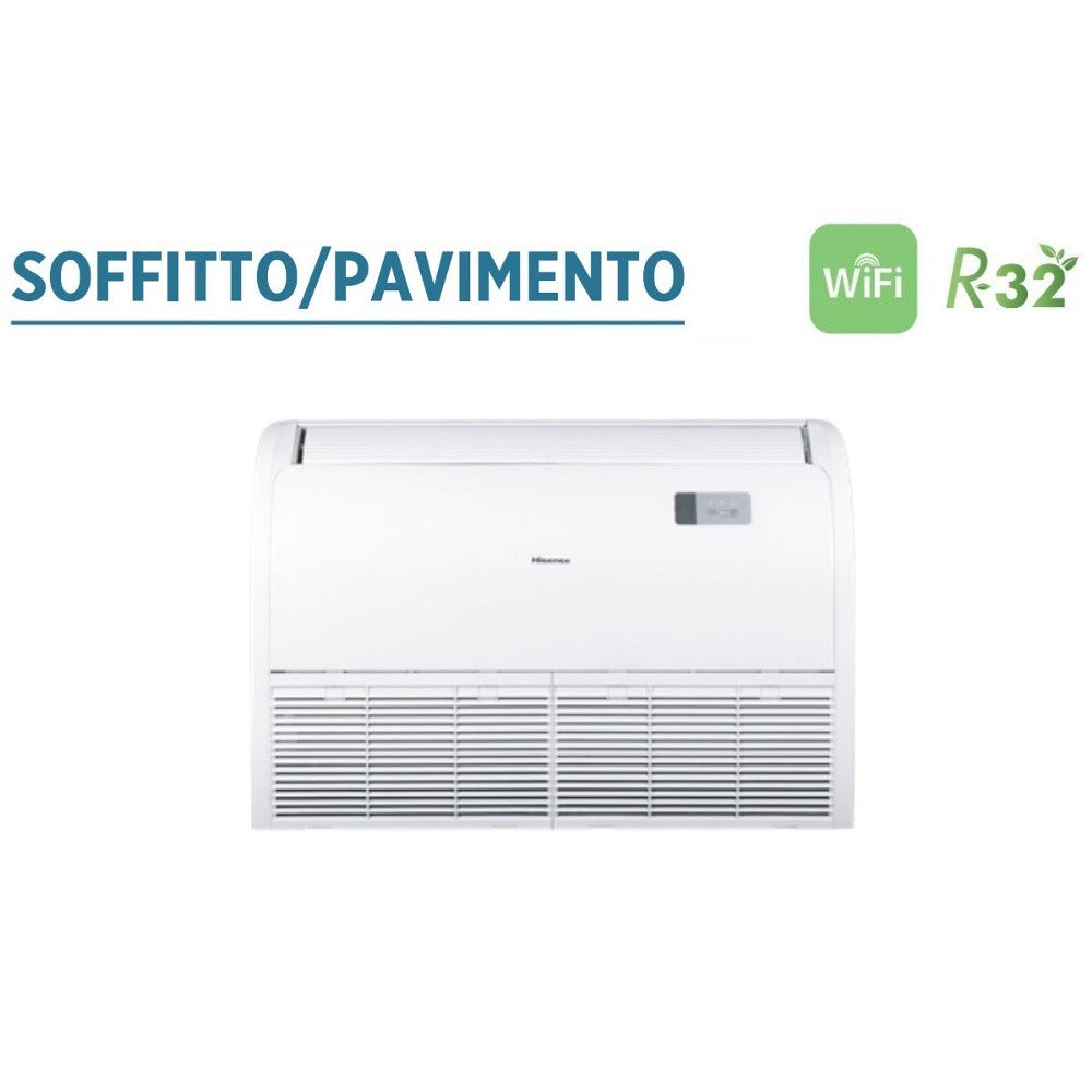 climatizzatore condizionatore hisense soffitto pavimento r 32 36000 btu auv90ur4ra4 a__ con comando remoto novita