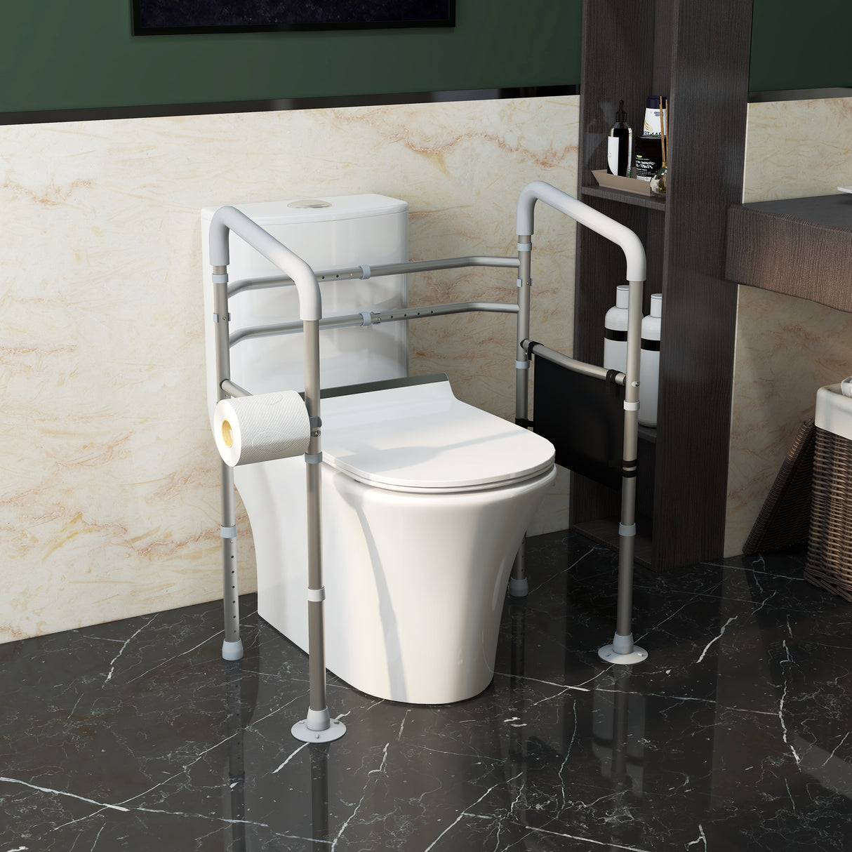 easycomfort easycomfort supporto water con braccioli regolabile in altezza e larghezza con 2 piedini a ventosa