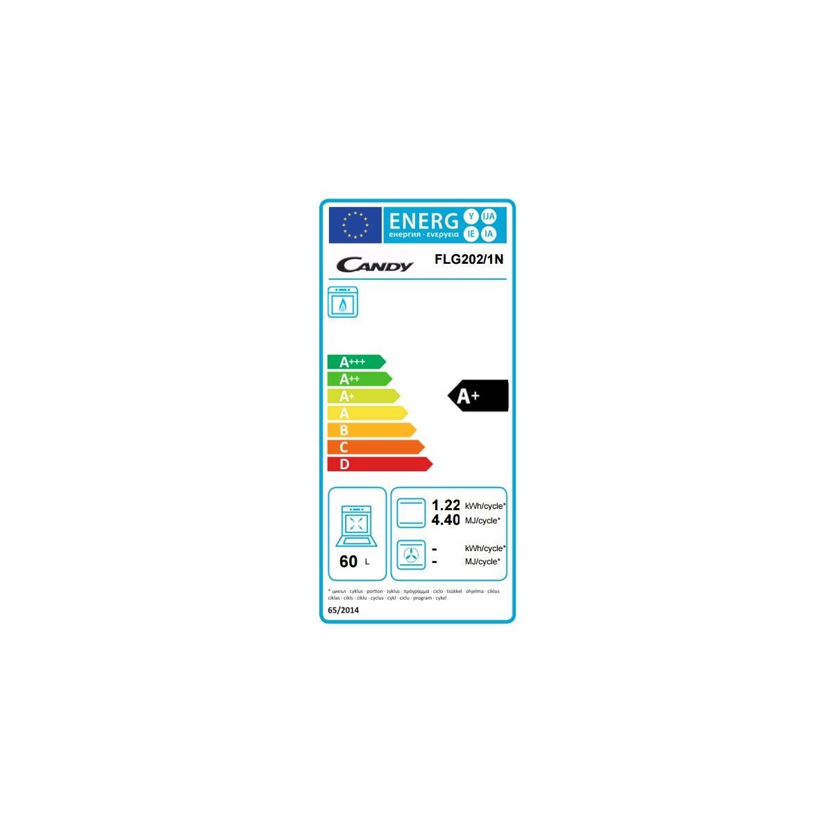 forno a gas da incasso candy flg 202 1 n classe a_