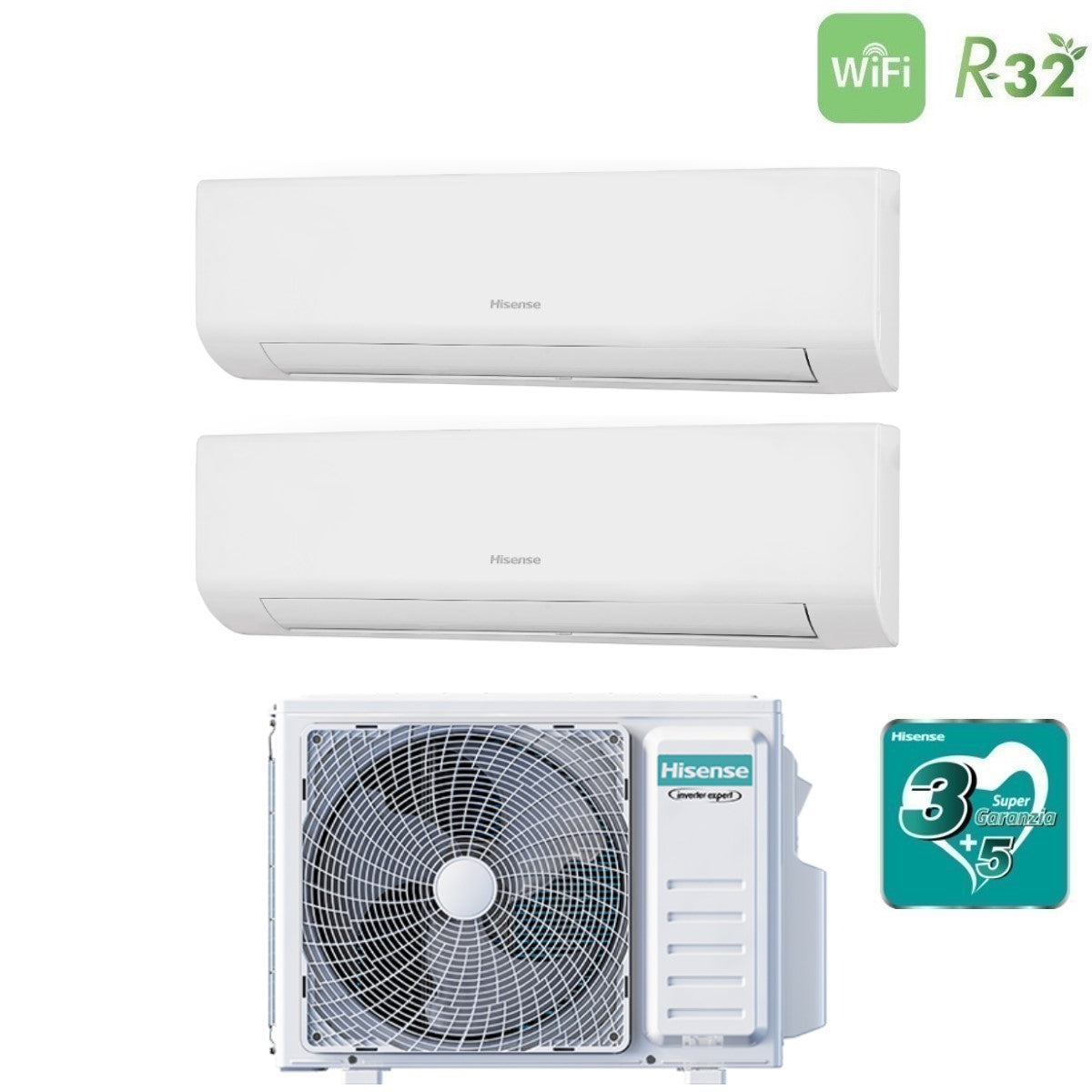 hisense climatizzatore condizionatore hisense dual split inverter serie energy ultra 99 con 2amw35u4rgc r 32 wi fi integrato 90009000