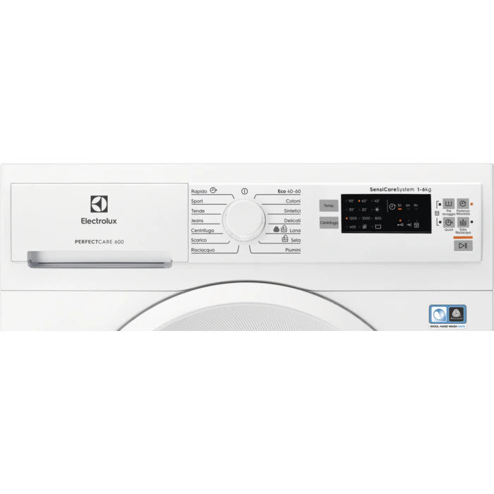 lavatrice carica frontale electrolux perfect care 600 sensicare ew6s526i slim 6 kg classe energetica d 1200 giri a84 3xl59 5xp37 8 38562