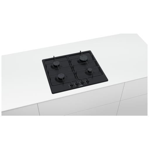 piano gas pgp6b6b80 60cm 4f nero