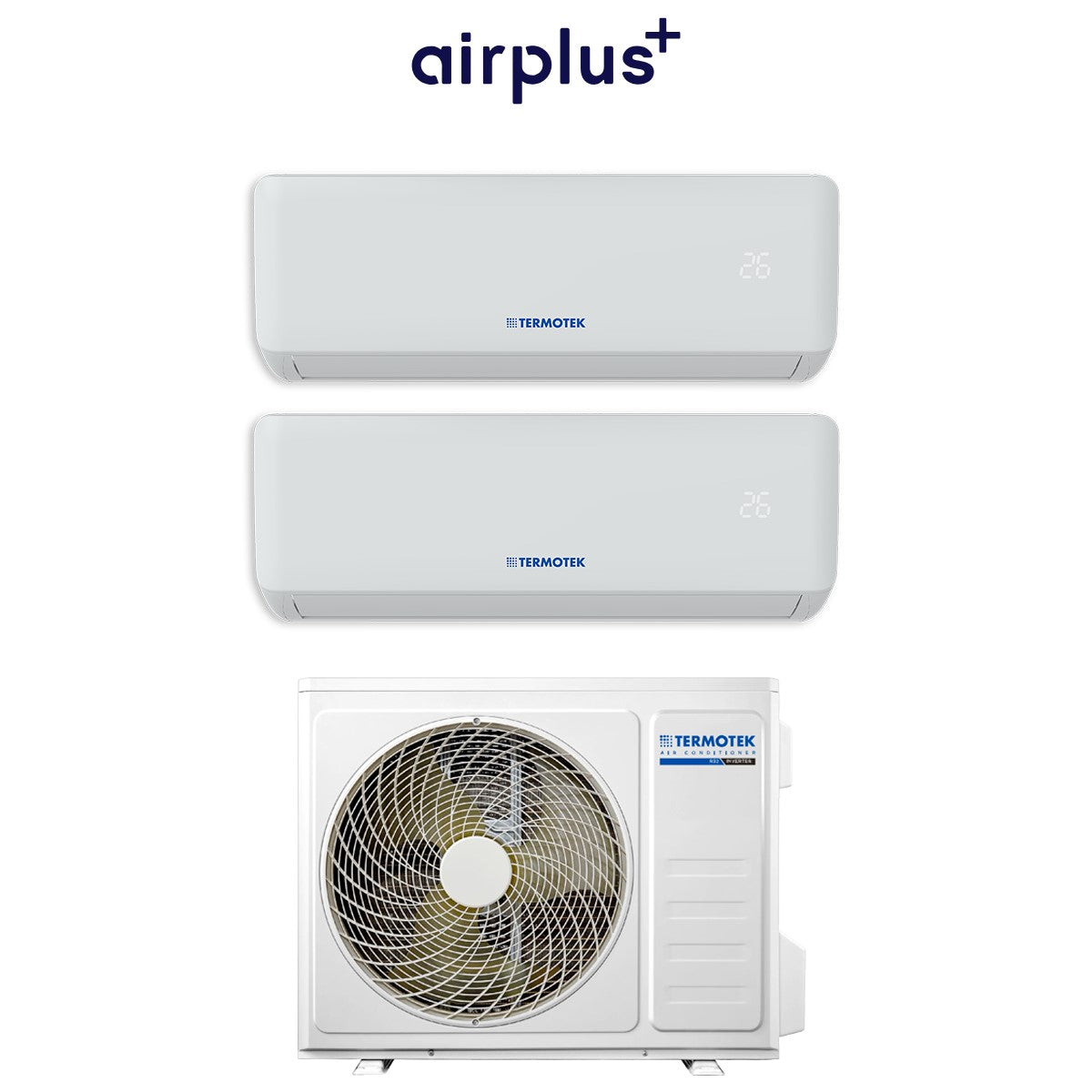 termotek climatizzatore condizionatore termotek dual split inverter serie airplus 912 con 2c r 32 wi fi integrato 900012000