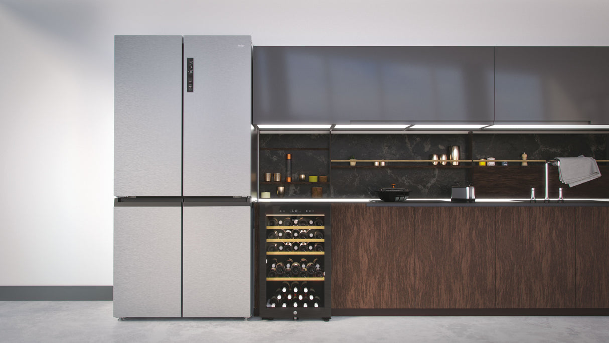 haier cantinetta vino haier wine bank 50 serie 5 hws49ga con compressore libera installazione nero 49 bottiglie ean 6930265399363