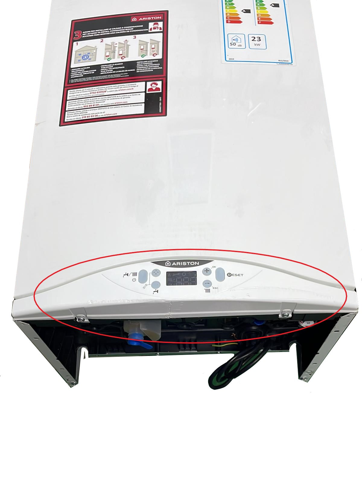 area occasioni caldaia ariston hs premium 24 eu a condensazione completa di kit scarico fumi metano