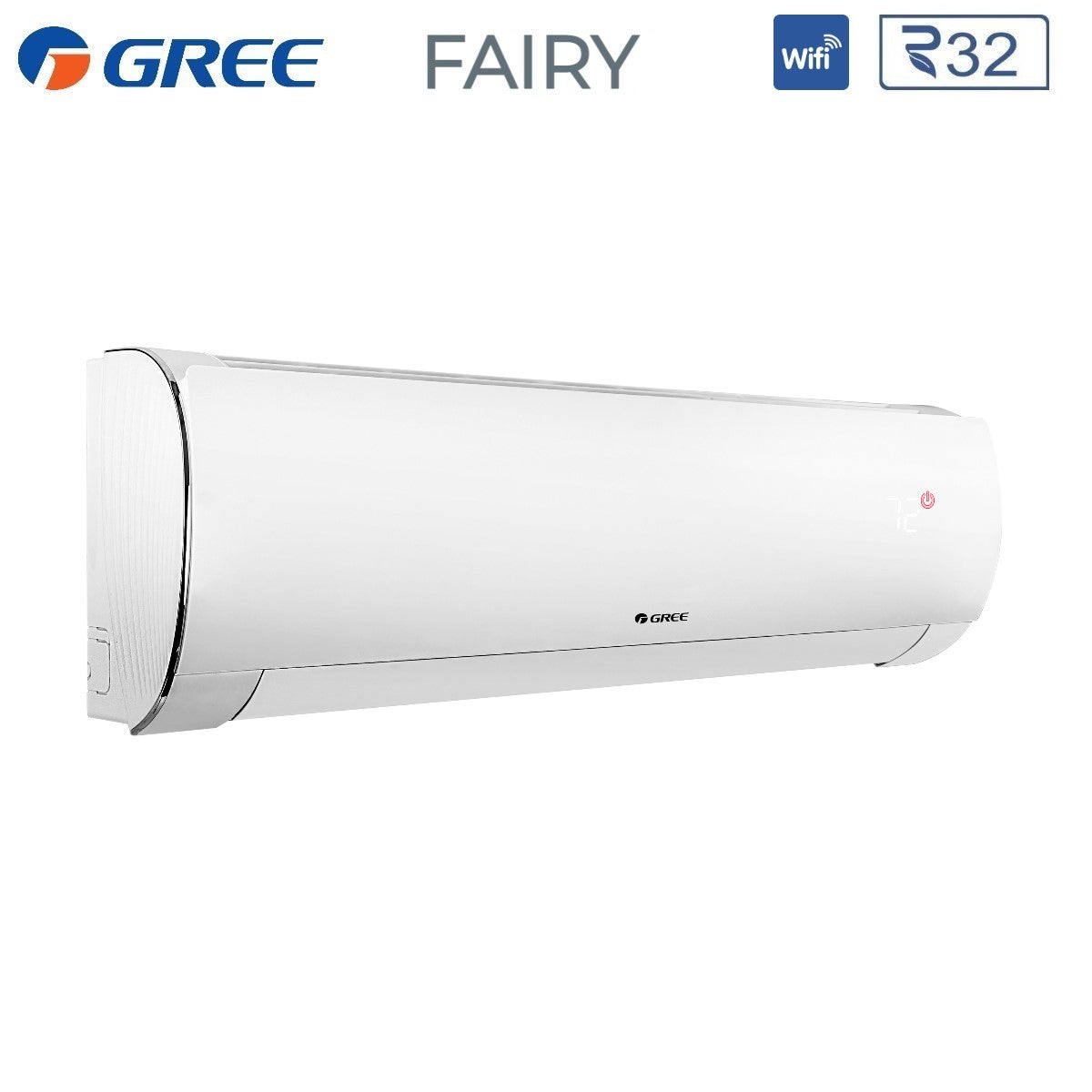 climatizzatore condizionatore gree dual split inverter serie fairy 9_9 con gwhd 18 nk6oo r 32 wi fi integrato 9000_9000