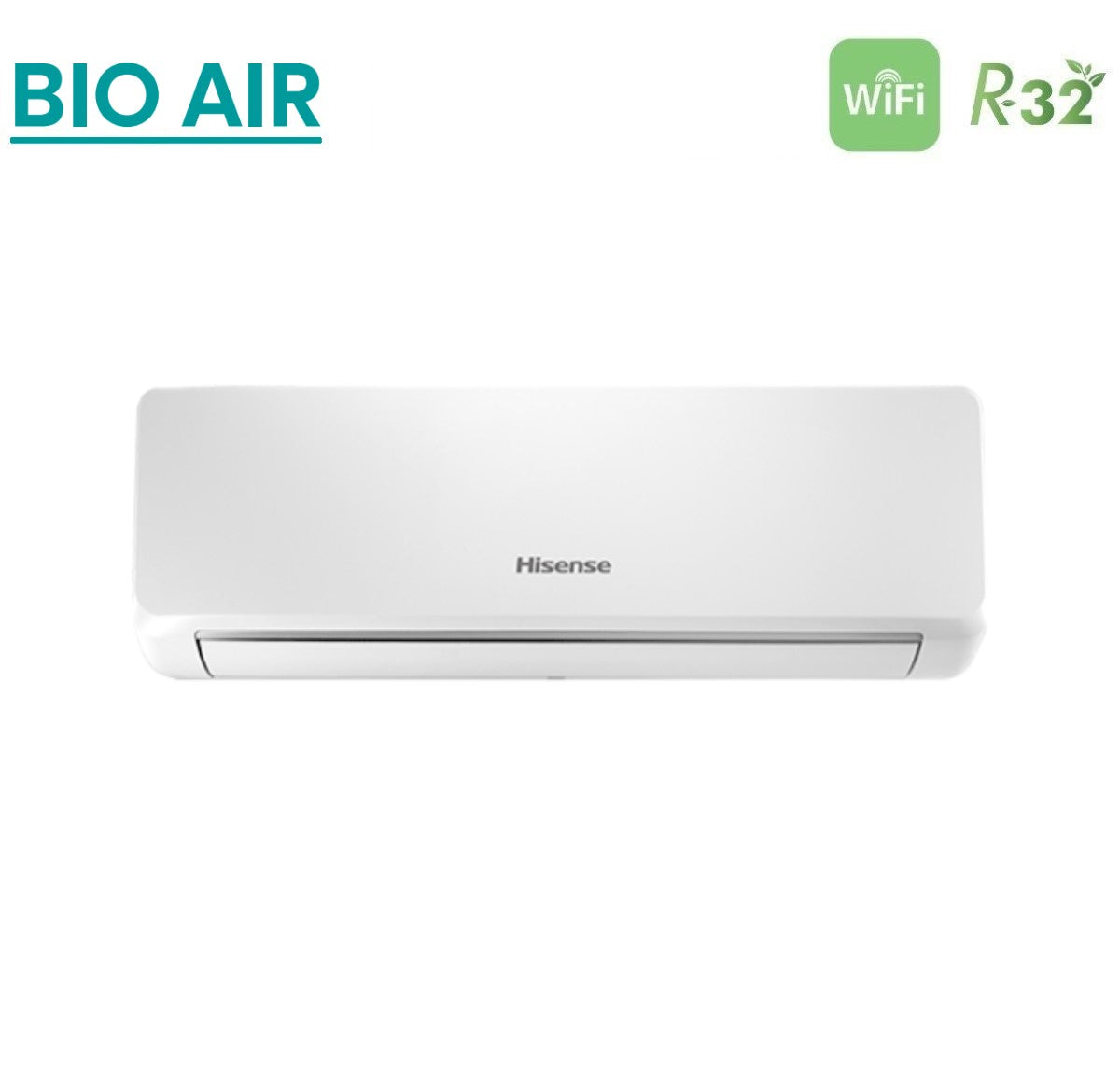 climatizzatore condizionatore hisense dual split inverter serie bio air 9_12 con 2amw52u4rxc r 32 wi fi integrato 9000_12000