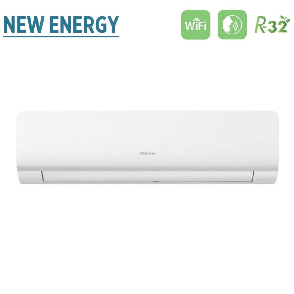 climatizzatore condizionatore hisense dual split inverter serie new energy 12_12 con 2amw50u4rxa r 32 wi fi integrato 12000_12000 novita