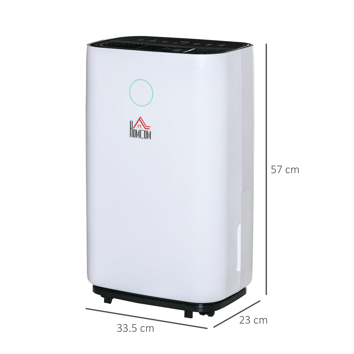 easycomfort deumidificatore da 20l 3 modalita e 2 velocita timer 24h design silenzioso 33.5x23x57cm bianco