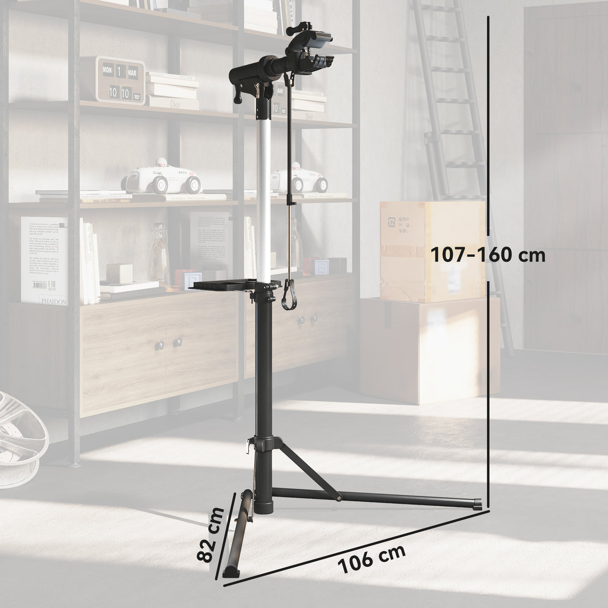 easycomfort easycomfort cavalletto bici per manutenzione con altezza regolabile girevole a 360 e pieghevole massimo 40 kg nero