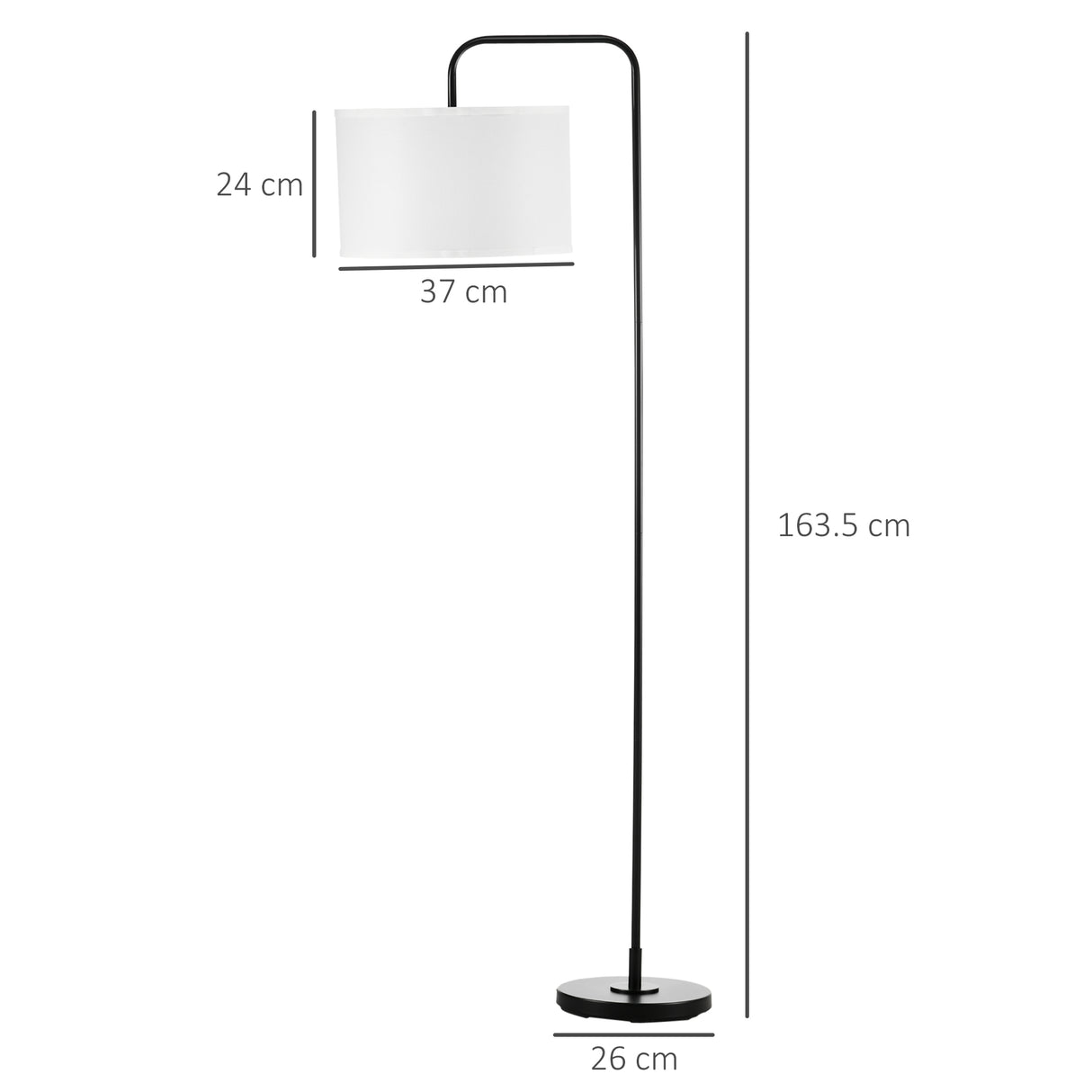 easycomfort easycomfort lampada da terra moderna in acciaio con paralume in tessuto effetto lino 64x38x163 5 cm bianca e nera