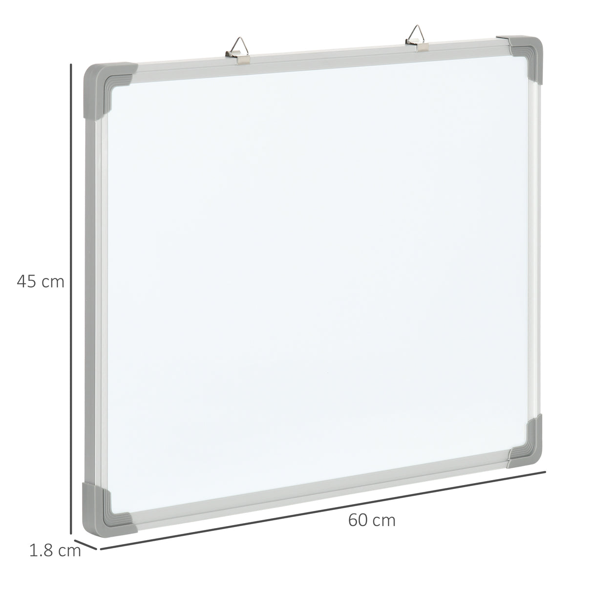 easycomfort easycomfort lavagna magnetica da parete con gomma pennarelli e magneti in alluminio 60x1 8x45 cm bianco