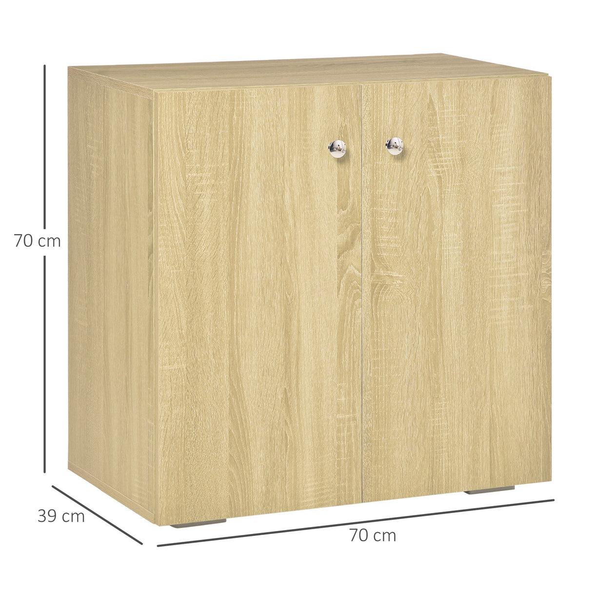 easycomfort easycomfort mobiletto multiuso a 2 ante mobiletto soggiorno o ufficio in legno con maniglie in alluminio 70x39x70cm