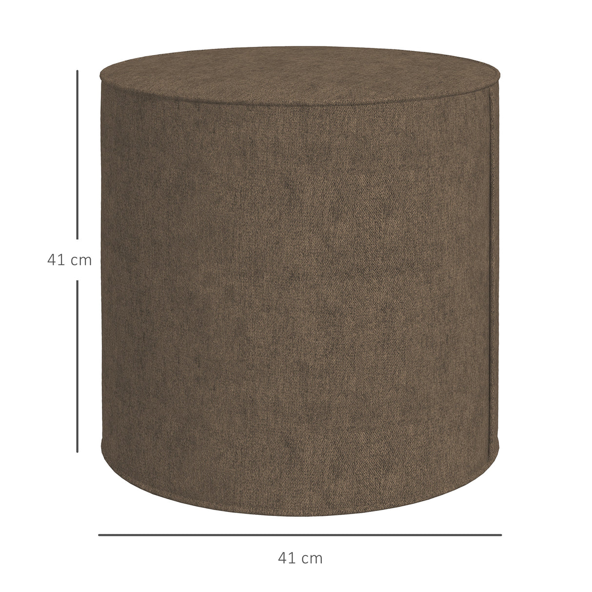 easycomfort easycomfort poggiapiedi 2 in 1 con rivestimento rimovibile in tessuto effetto lino 41x41 cm marrone
