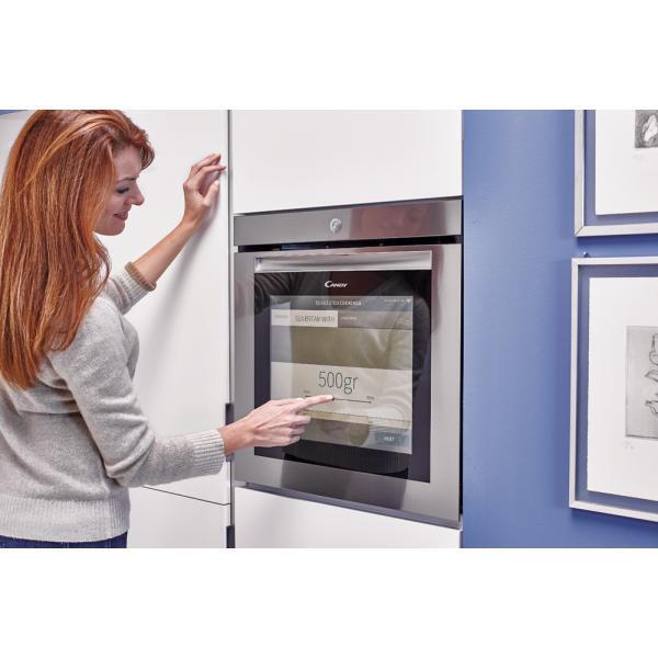 forno elettrico ad incasso candy full touch watch touch 80 litri classe a a59 5xl59 5xp56 8 inox multifunzione con grill telecamera interna e schermo full touch