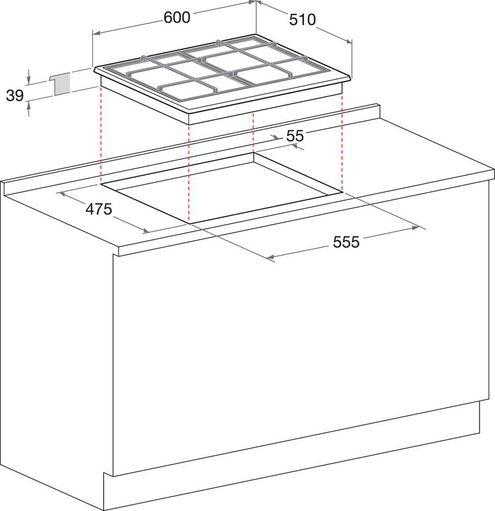 hotpoint ariston piano cottura a gas hotpoint ariston pcn 640 t an r ha 4 fuochi l59xp51 f154763 nero ean 8050147547632