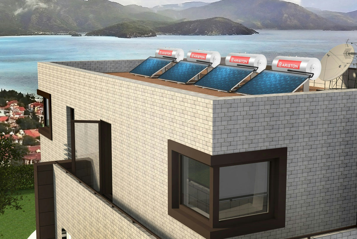 ariston sistema solare termico a circolazione naturale kairos thermo hf 2 150 1 tt installazione a tetto