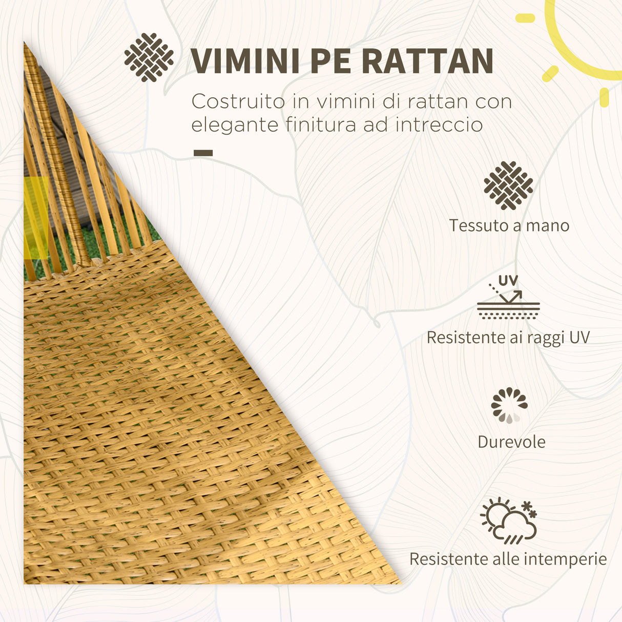 easycomfort easycomfort poltrona da giardino a uovo con poggiatesta e cuscini per seduta in rattan e acciaio 89x75x143 cm