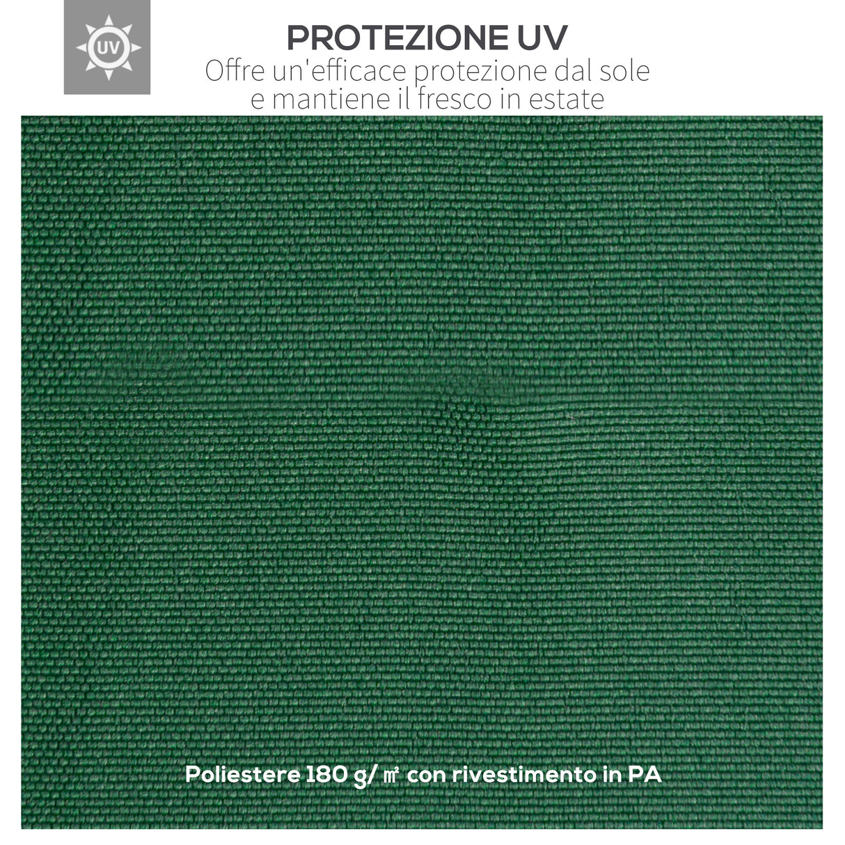 easycomfort easycomfort tetto di ricambio per gazebo da giardino 3x3m in poliestere verde