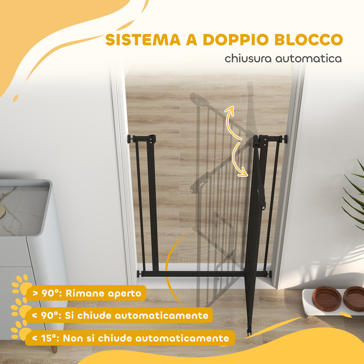 easycomfort easycomfort cancellino per cani regolabile alto con porta piccola e chiusura automatica 74 80x104cm nero
