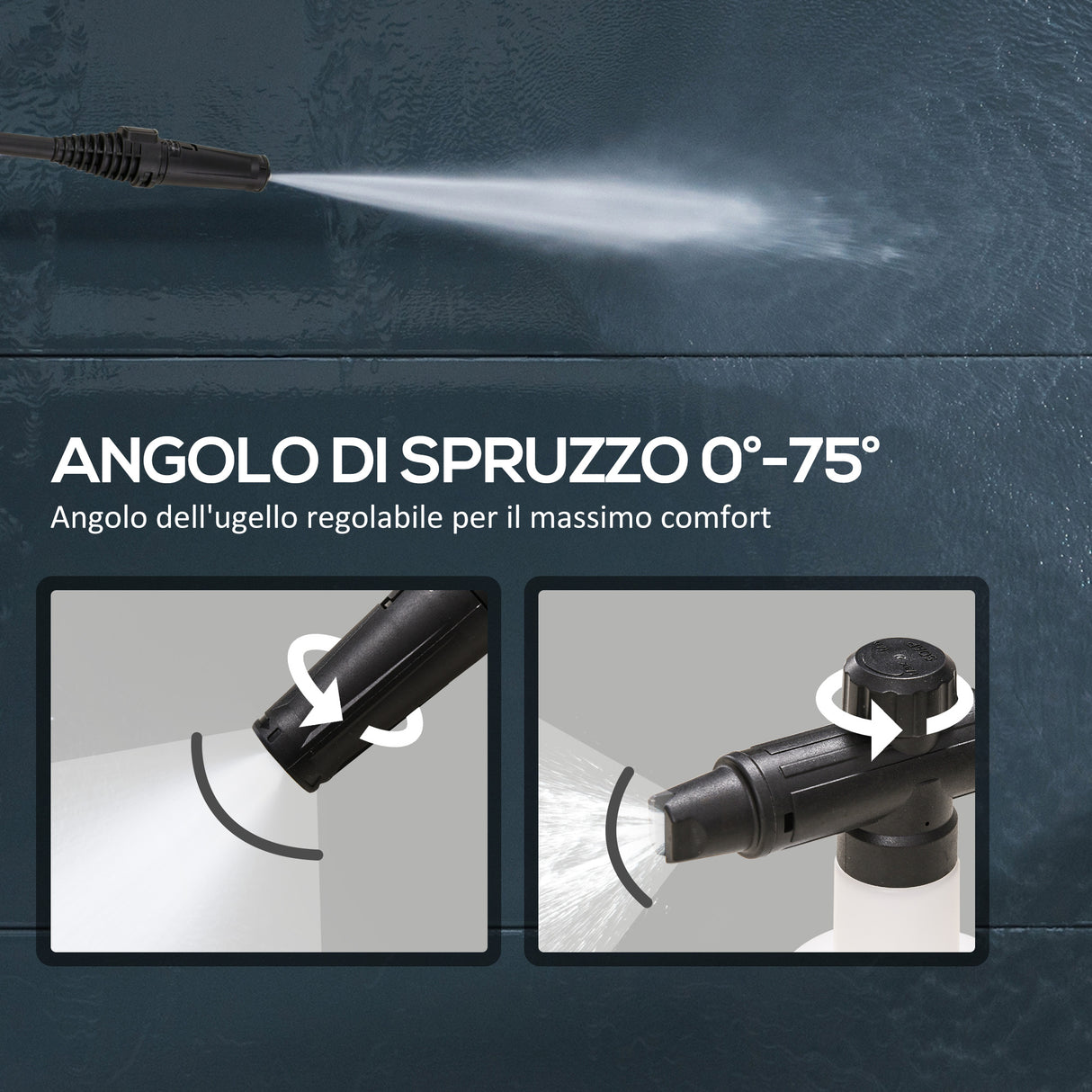 easycomfort easycomfort idropulitrice ad alta pressione 1600w con ugello regolabile e kit pulizia 35x28x65 cm blu e nero