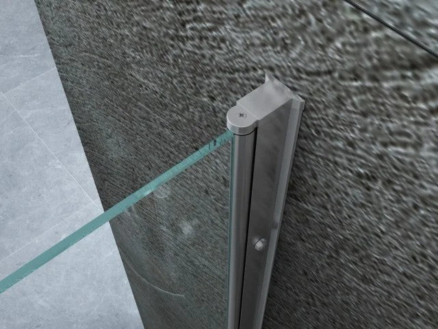 idrom porta saloon per doccia a nicchia 017 vetro temperato da 8 mm