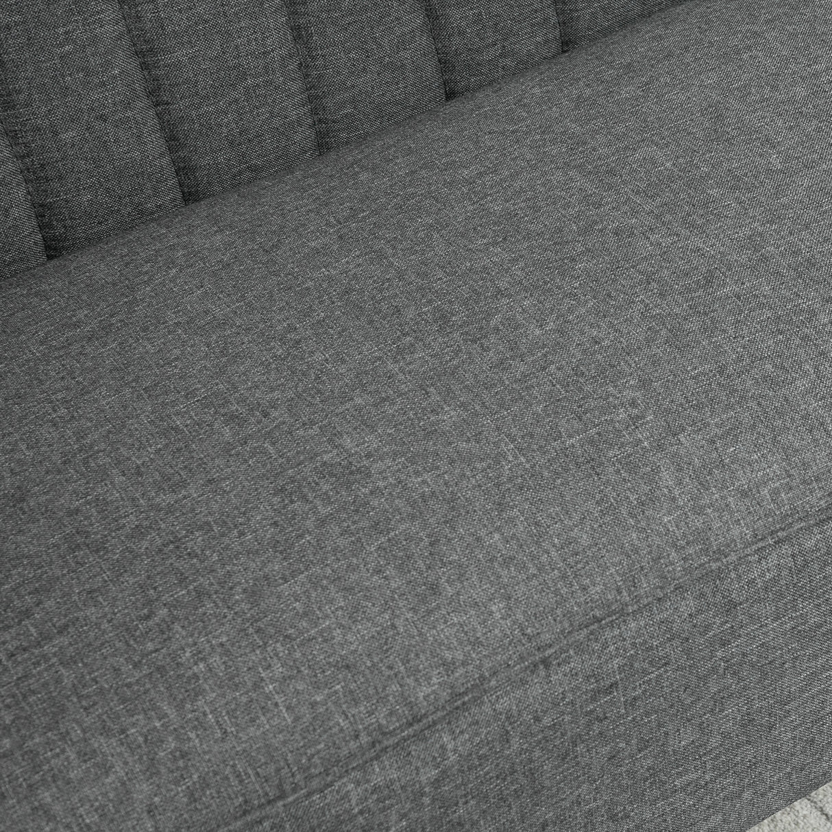 easycomfort easycomfort divano 2 posti moderno in tessuto senza braccioli divanetto da salotto con gambe in legno 117x56 5x77 cm grigio scuro