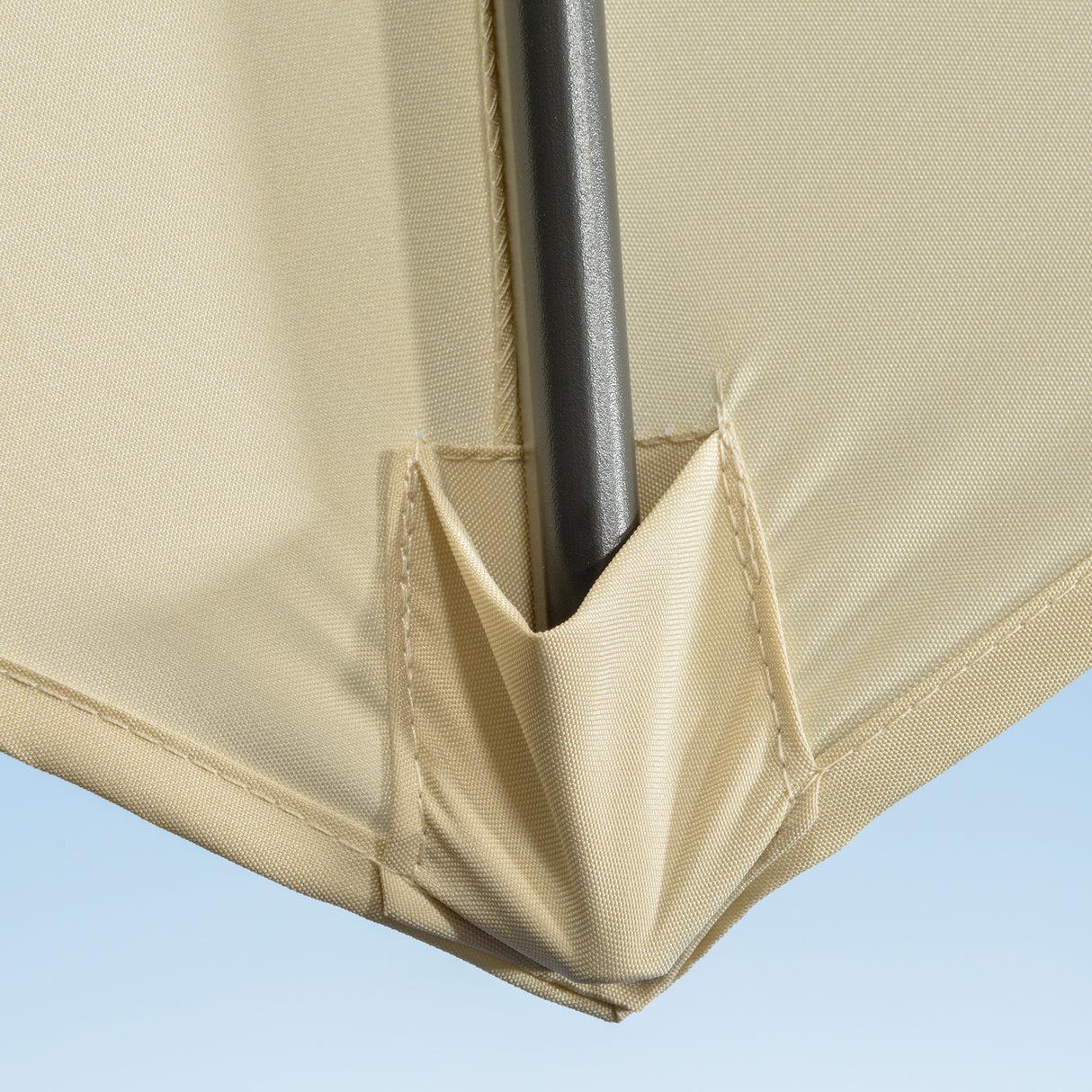 easycomfort easycomfort ombrellone da giardino decentrato 3x2 5 m con angolazione regolabile e girevole a 360 crema