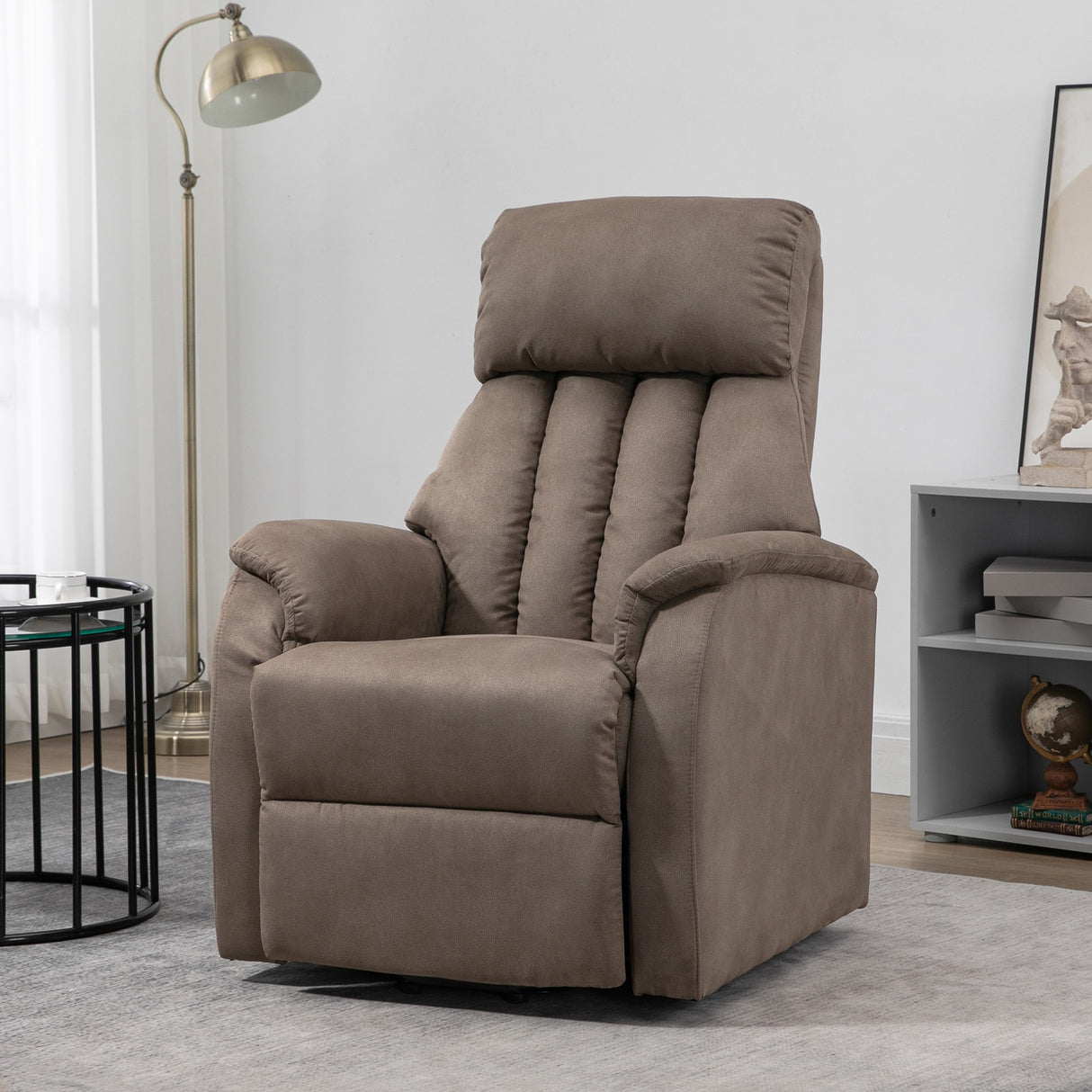 easycomfort easycomfort poltrona alzapersona reclinabile 150 max con telecomando e poggiapiedi 75x93x110 cm marrone