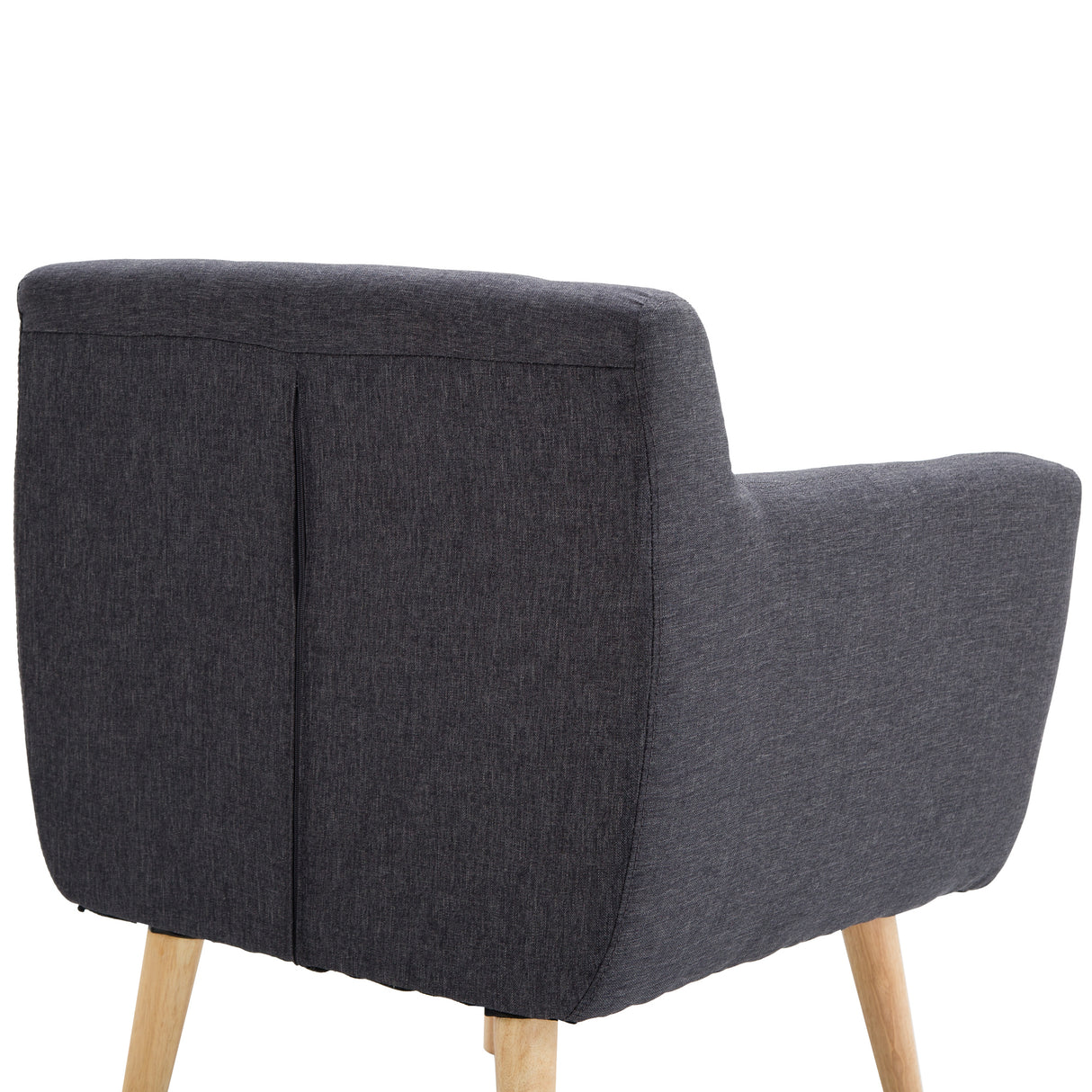 easycomfort easycomfort poltrona imbottita moderna poltroncina da camera soggiorno con braccioli tessuto legno 68 58 5 76cm grigio scuro ean 8055776916040