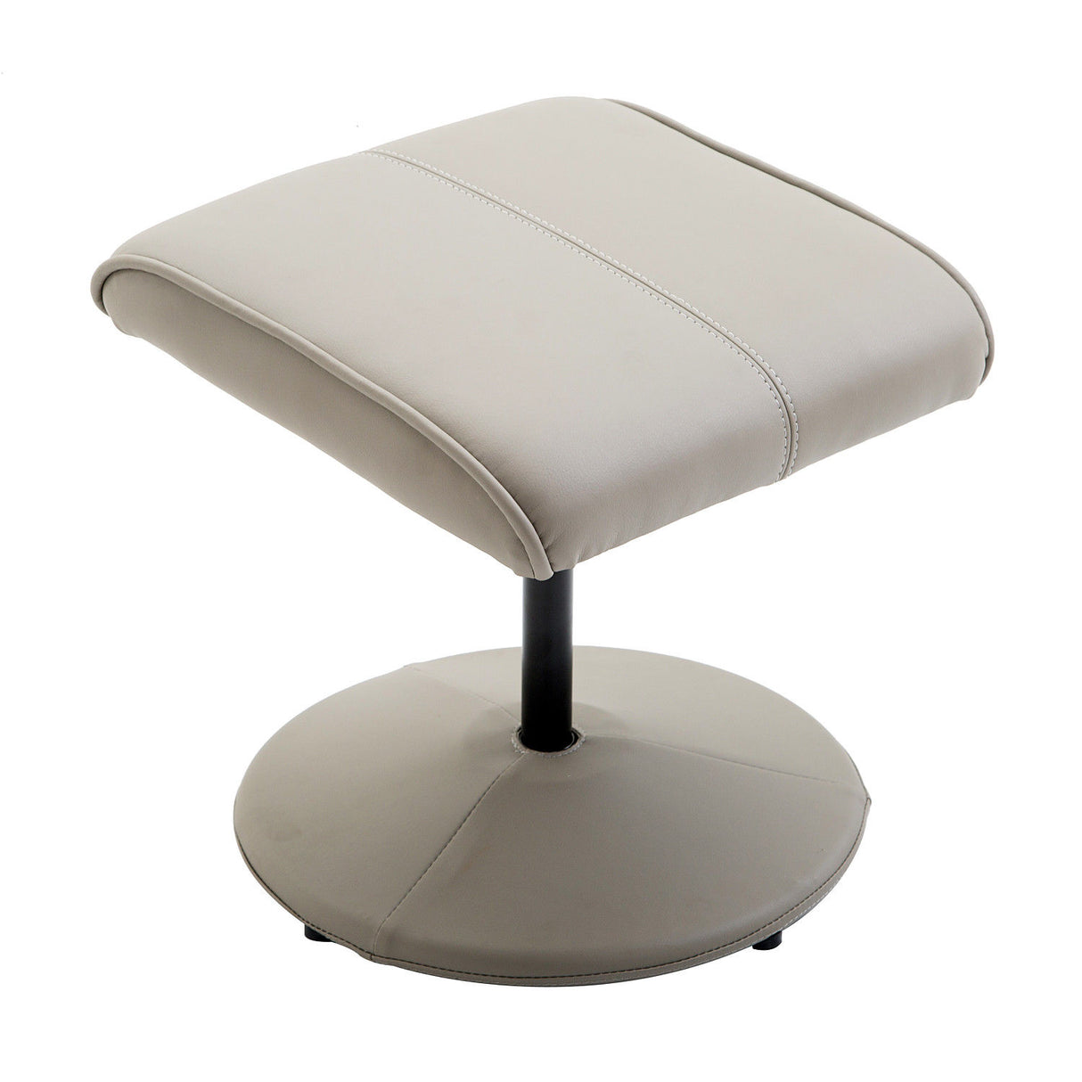 easycomfort easycomfort poltrona relax reclinabile con pouf poggiapiedi abbinato e rivestimento in finta pelle 71x78x101cm grigia ean 8054144134468